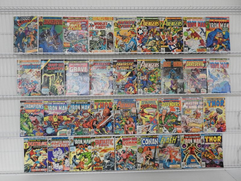 Lot of 36 Low grade Bronze comics W/ Thor, FF, Iron Man, +More! Avg VG- Cond