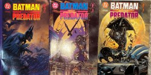 (1991) DC/DARK HORSE BATMAN VS PREDATOR #1-3 COMPLETE PRESTIGE COVER SET! 1 2 3