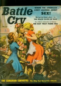 Battle Cry Pulp Magazine October 1957- Judy O'Day -Liberation of Paris VG-