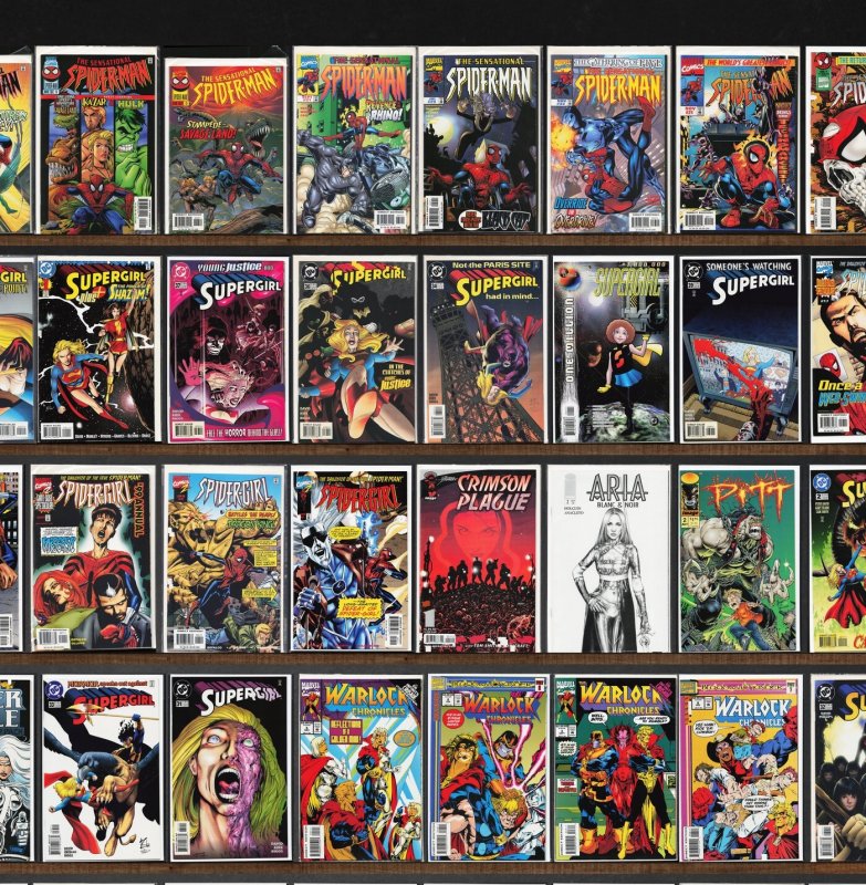 Huge Lot 140+ Comics with Supergirl, The Sensational Spider-Man & More!