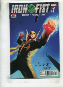 IRON FIST #1 (9.2) SIGNED BY ED BRISSON!! 2017
