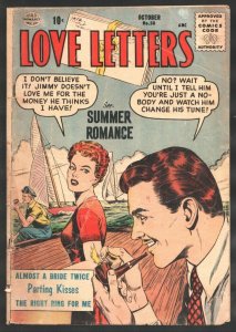 Love Letters #50 1956-Quality-Headlight cover-Summer Romance-Nice art in th...