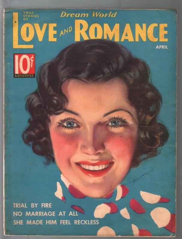 Dream World Love and Romance 4/1936-Warren-spicy exploitation-VG/FN