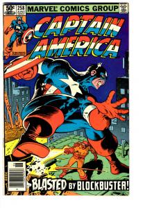 6 Captain America Marvel Comic Books # 249 252 253 256 257 258 Hulk Thing BH7