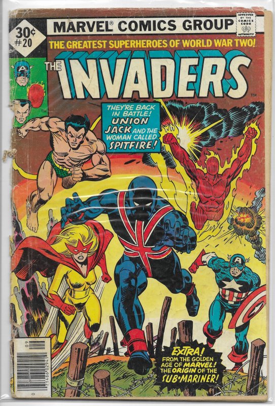 Invaders (vol. 1, 1975) #20 FR Robbins, rep. Marvel Comics 1 Sub-Mariner origin