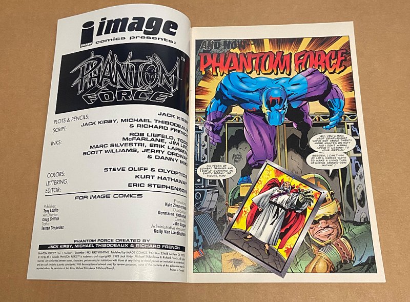 Phantom Force #1 ( 8.5 VFN+ ) Jack Kirby / Promo Card / December 1993