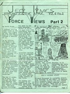 Jedi Times Vol. 6 #2  4/1982-rare Star Wars Fanzine-newsletter format-VG