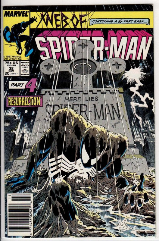 Web of Spider-Man #32 Newsstand Edition (1987) 8.0 VF