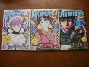 3 Sealed ANIMERICA EXTRA Comic Magazine: Volume 3 #7 & #11 + Vol. 5 #7 Anime Art