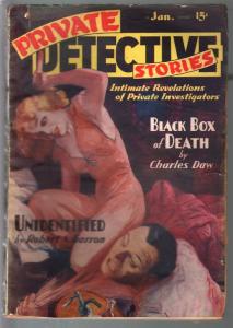 Private Detective Stories 1/1938-Trojan-Parkhurst cover-Oriental menace-VG