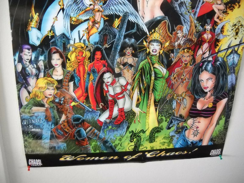 1996 WOMEN OF CHAOS POSTER  VF/NM