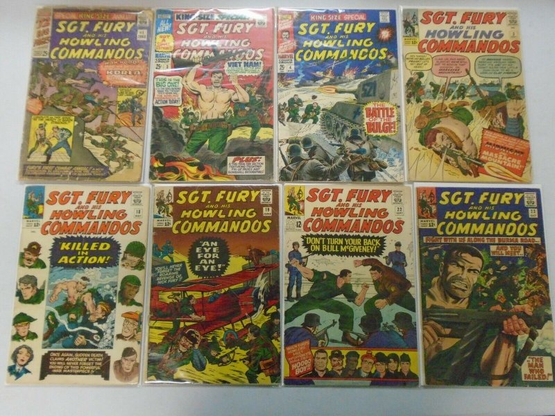 Silver age Sgt. Fury lot 56 different from #3-91 inc. annuals 4.0 VG (1964-71)