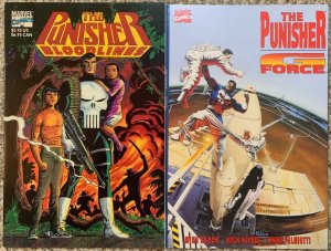 LOT OF 16 PUNISHER GRAPHIC NOVELS: BLOODLINES, G-FORCE, P.O.V., GHOSTS, MORE!