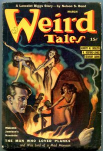 Weird Tales Pulp March 1941- Brundage cover- Seabury Quinn- Nelson Bond VG 