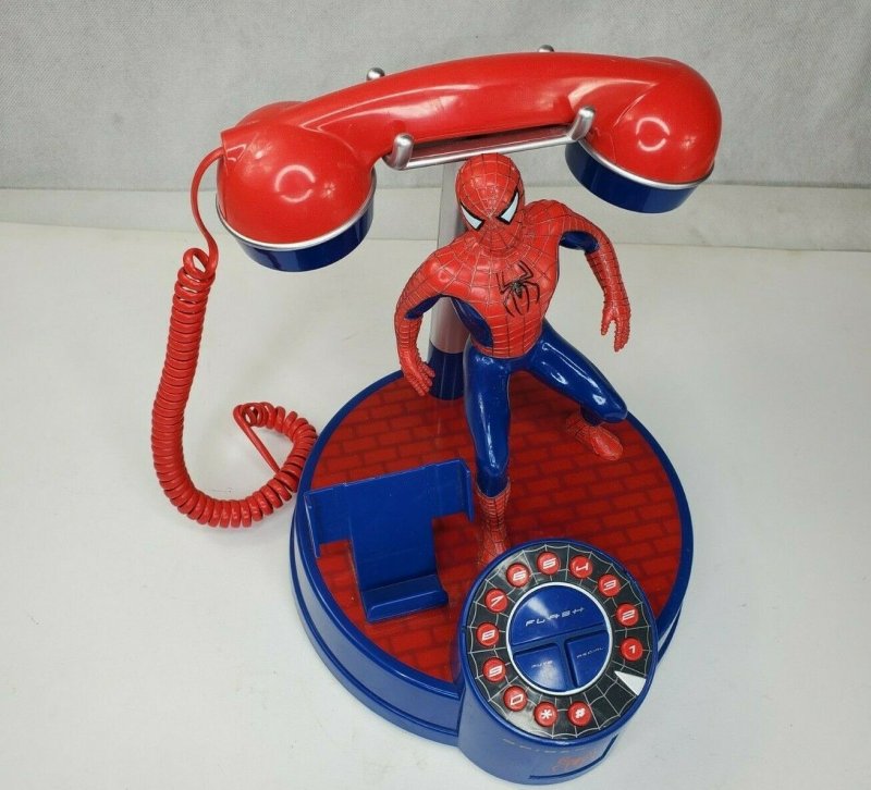 Spider-Man 2 Rotary Home Phone Vintage MARVEL Retro 2004 Limited NM