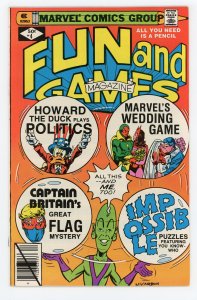 Fun and Games Magazine #4 Captain Britain Howard the Duck NM-