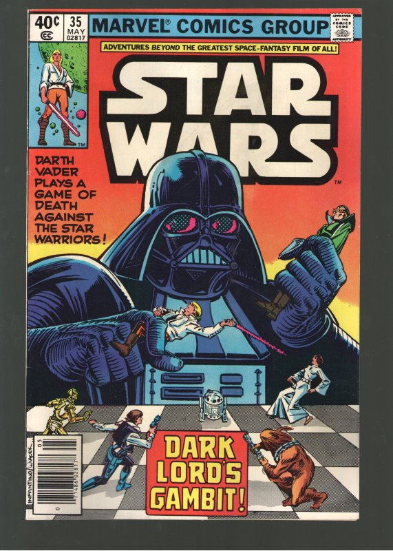 Star Wars #35 newsstand - 1st meeting Luke and Darth Vader FVF 7.0