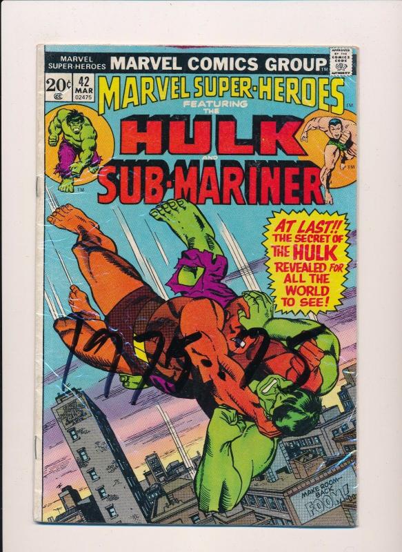 Marvel Super-Heros ft. HULK and SUB-MARINER #41 VG/FINE (SRU506)