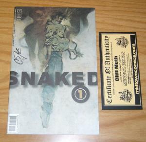 Snaked #1 VF/NM signed by cliff meth with Midtown Comics COA idw comics dayglo