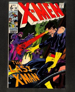 X-Men #59 Neal Adams Cover! The Last X-Man! Karl Lykos!