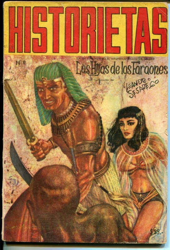 Historietas #9 1940's-Mexican-Adventure-mystery-spicy girl art-Egyptology-VG