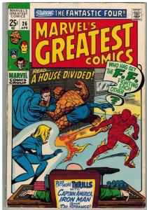 MARVELS GREATEST COMICS 26 FN-  April 1970