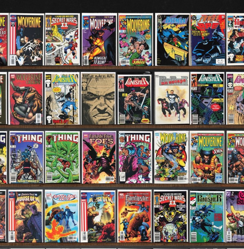 Huge Lot 150+ Comics with Fantastic Four, Wolverine, The Punisher & More!
