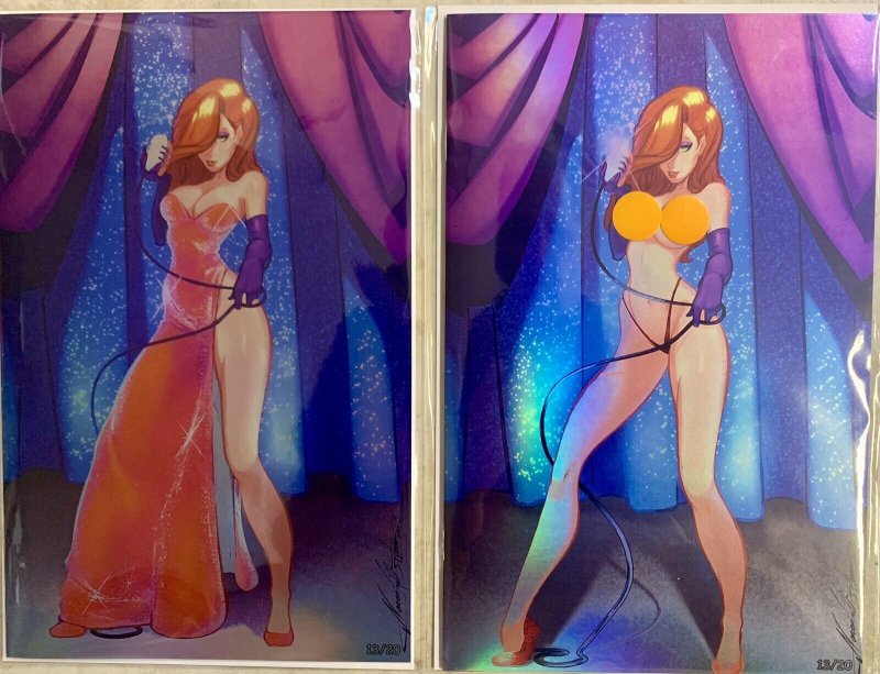 GEEZER COMICS | JESSICA RABBIT NICE & NAUGHTY FOIL MATCHING SET (13/20)