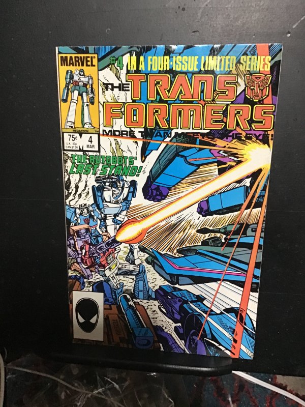 The Transformers #4 (1984) original series! Last issue! Autobox last stand! NM-