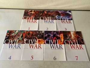 Civil War 1 2 3 4 5 6 7 1st Prints 2006 Marvel Avengers Ironman Spider-man