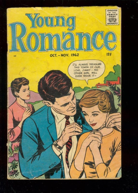 YOUNG ROMANCE-VOL 15 #6-OCT 1962-BOXING-FOOTBALL-TWIST G