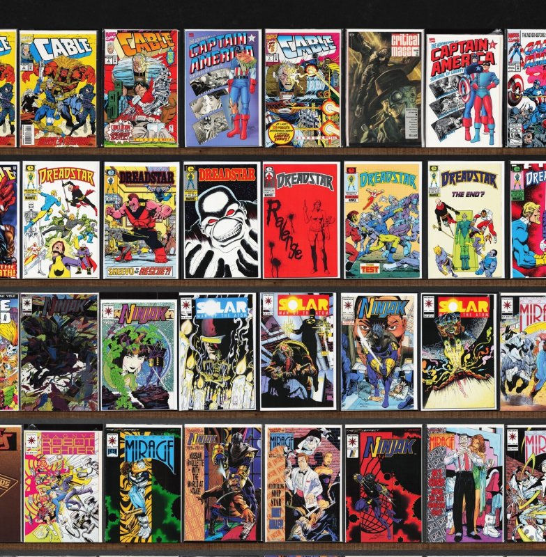 Huge Lot 150+ Comics with Captain America, Ninjak, Darkhawk, Cable & More!
