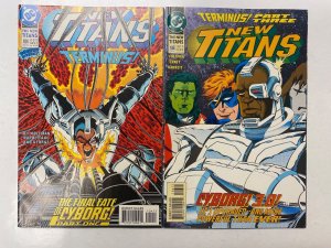 4 The New Titans DC comic books #102 103 104 106 36 KM12