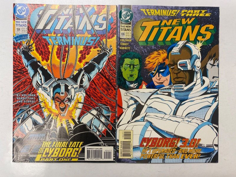 4 The New Titans DC comic books #102 103 104 106 36 KM12