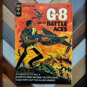 G-8 and his BATTLE ACES #1 VG (Gold Key 1966) 12 cent SECRET WEAPON Painted Cvr