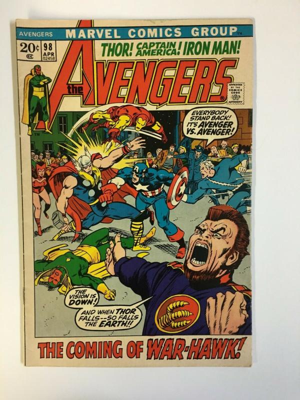 AVENGERS 98 VG-F April 1972 Barry Smith classic