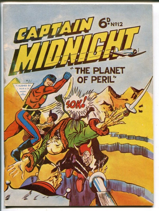 Captain Midnight  #12 1963-L. Miller-original non U.S. cover-Planet Of Peril-VG
