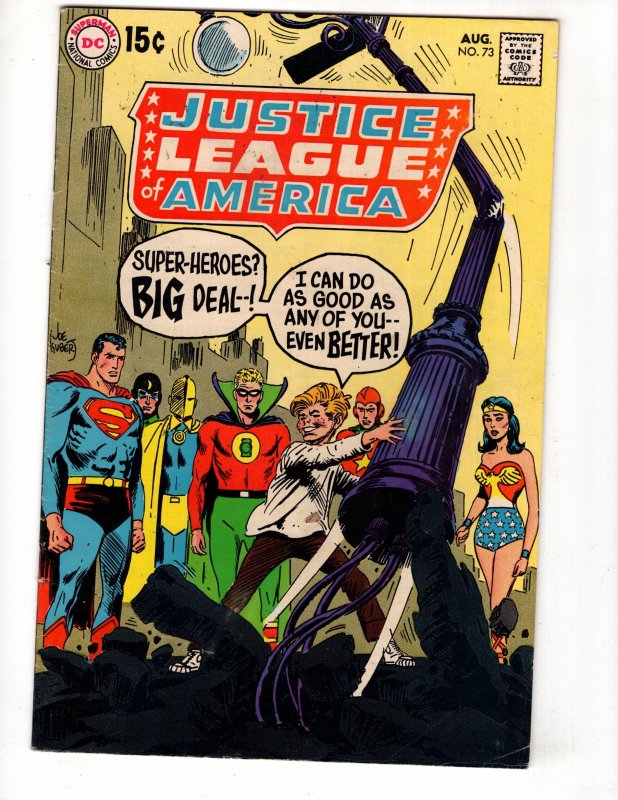 Justice League of America #73 (1969) Joe Kubert Cover / ID#393