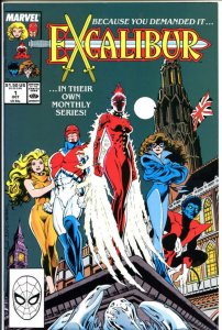 EXCALIBUR #1, NM, Phoenix, Captain Britain,1988, more Marvel in store