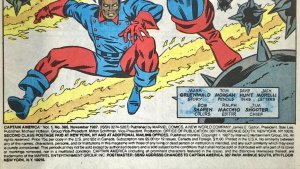 CAPTAIN AMERICA Comic # 335 — John Walker Replacement Cap —1987 Marvel Fine Cond 