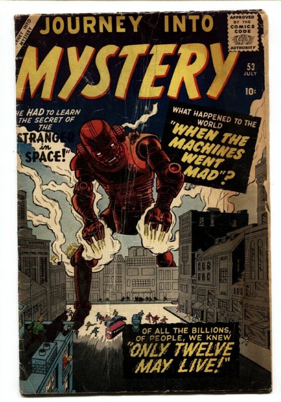 JOURNEY INTO MYSTERY #53 VG- 1959 Atlas Kirby and Ditko robot cover