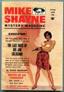 Mike Shayne Mystery Magazine January 1974-Big Jim Colosimo- smoking gunmoll