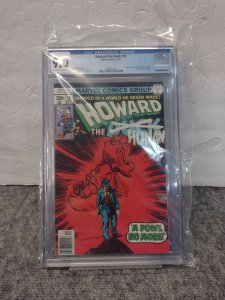 HOWARD THE DUCK #19 CGC 9.0 WHITE PAGES *AMAZING SPIDER-MAN #50 HOMAGE COVER*