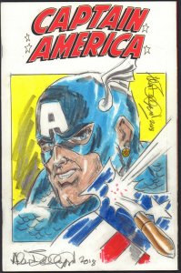 Captain America Blank Variant Comic - 2018 Captain America art by Allen Bellman 