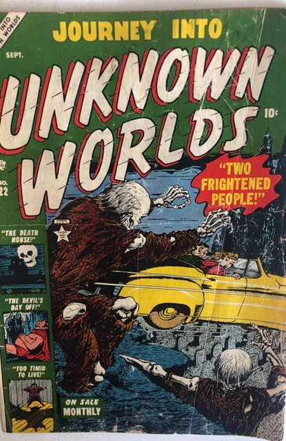 Journey into unknown worlds 22,what a cover! (Nearly detached!)c all my atlas!