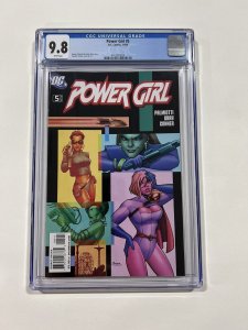 Power Girl #5 CGC NM/M 9.8 White Pages Amanda Conner Cover! DC Comics 2009