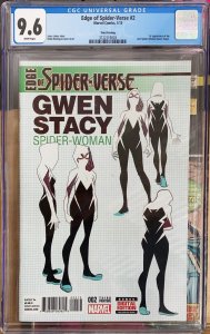 Edge of SPIDER Verse 2 CGC 9.6 1st Spider Gwen Stacy 3rd Print Variant