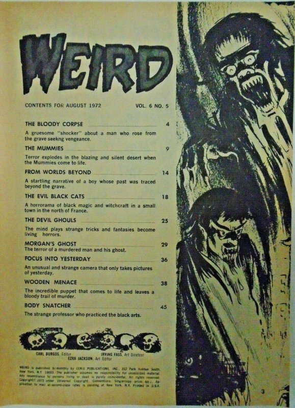 mm Weird (1971 Mag; Eerie) v6, #5vf/nm