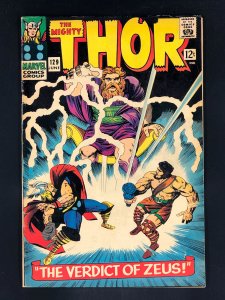 Thor #129 (1966) FN- 1st Appearances of Ares, Hermes, Hera, & Dionysius