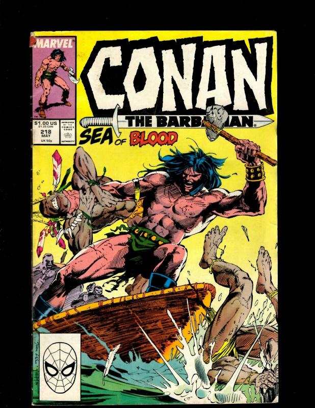 12 Conan Marvel Comic Books #217 218 220 221 222 225 243 246 248 249 250 J369